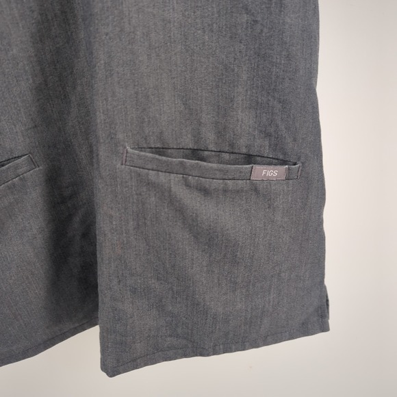 FIGS Scrubs Set Size Small Top Pants Charcoal Grey Technical Collection READ - Picture 6 of 13